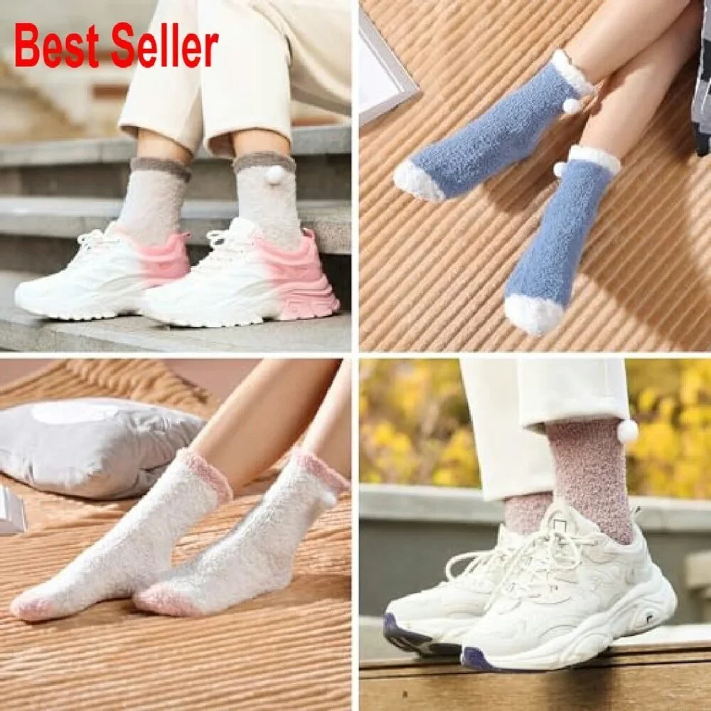 Super Soft Cozy Fuzzy Socks Winter Warm Plush Lounge Wear One Size
